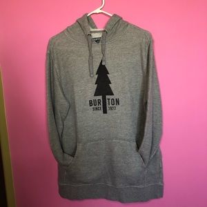 Burton Grey Hoodie Size Large